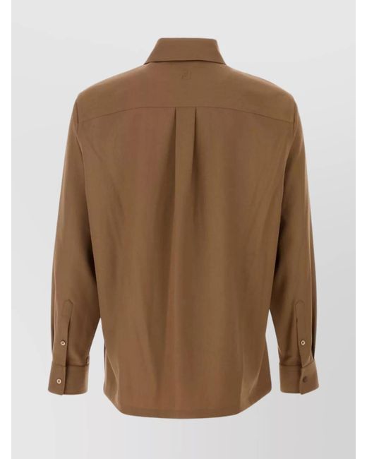 Fendi Natural Virgin Wool Shirt for men