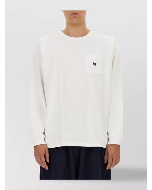 Needles Blue Logo T-Shirt for men