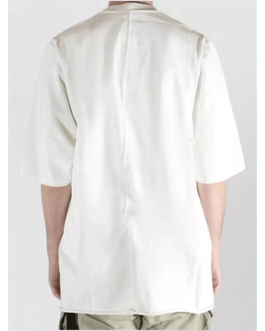 Rick Owens White Jumbo Short Sleeve Crew Neck Graphic T-Shirt for men