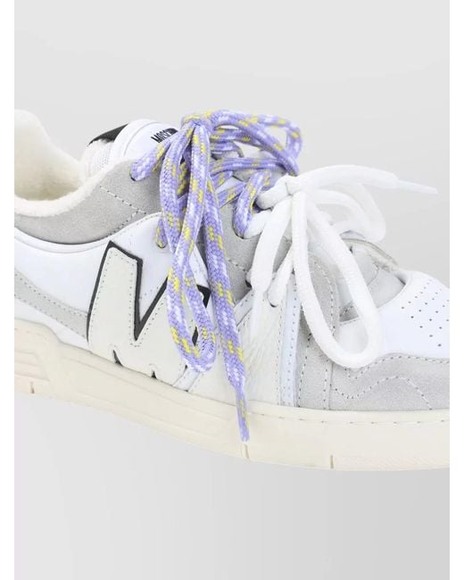 Moschino Metallic Lace Up Sneakers Suede Leather Mix