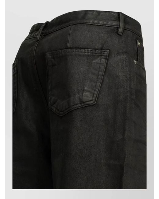Rick Owens Black Geth Wide Leg Jeans Five Pocket Style for men