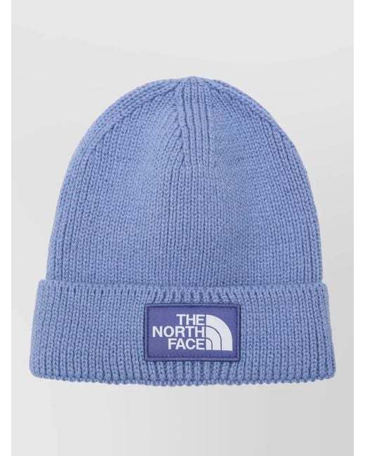 The North Face Blue Signature Beanie Folded Cuff Design for men
