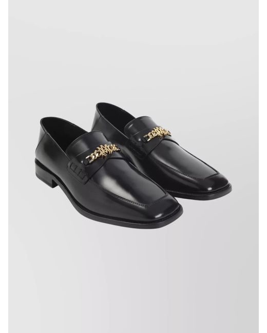 Amiri Black Leather Slip-On Loafers for men
