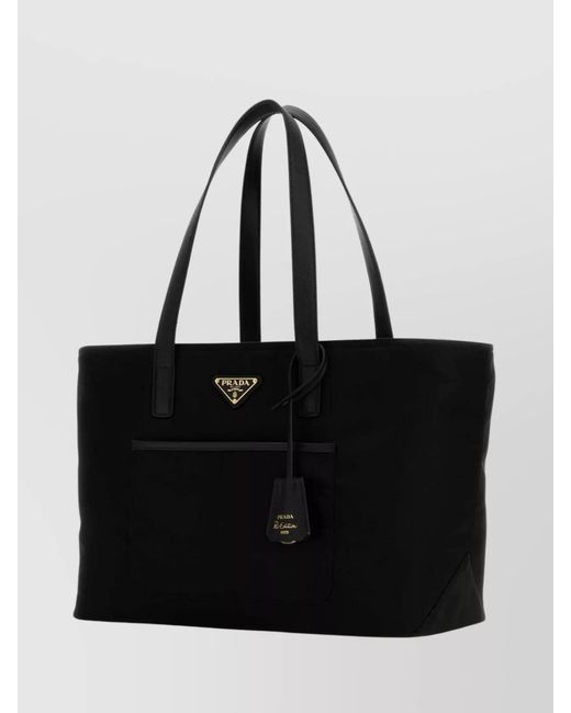 Prada Black Na Recycled Polyamide Shoulder Bag