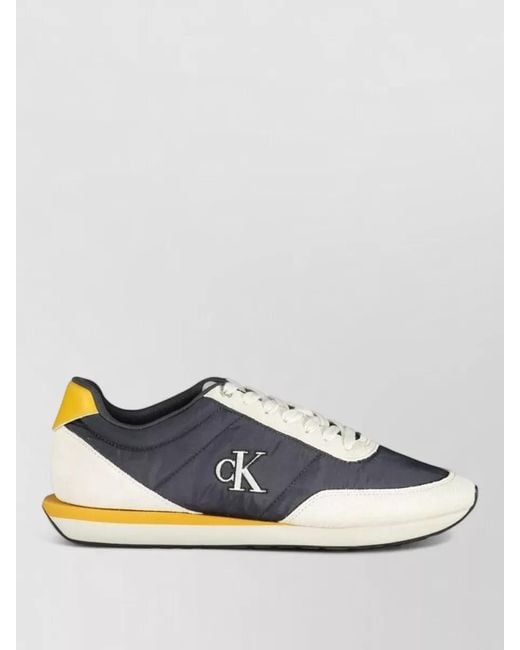 Calvin Klein Blue Leather Low-Top Sneakers for men