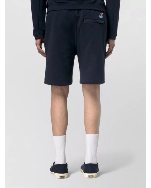 K-Way Blue Poly Cotton Deck Shorts for men