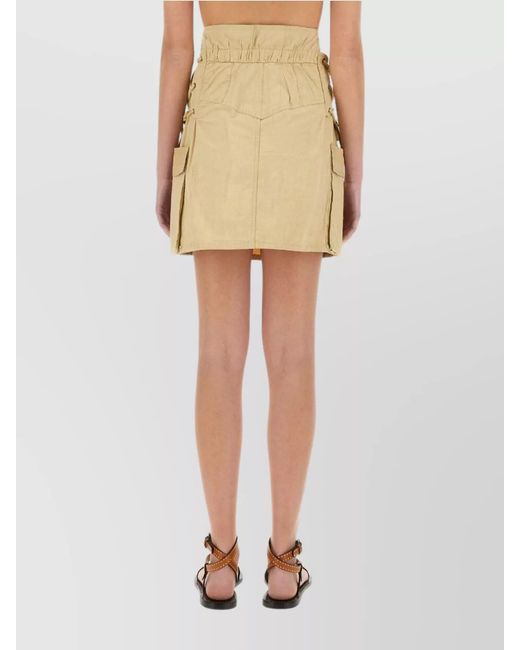 Isabel Marant Yellow Cotton High-Rise Mini Skirt