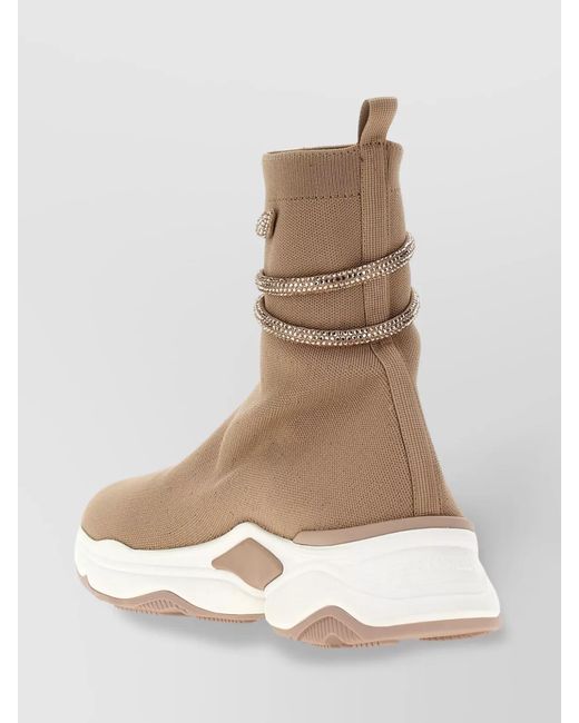 Rene Caovilla White Cleo Running High-Top Sneakers