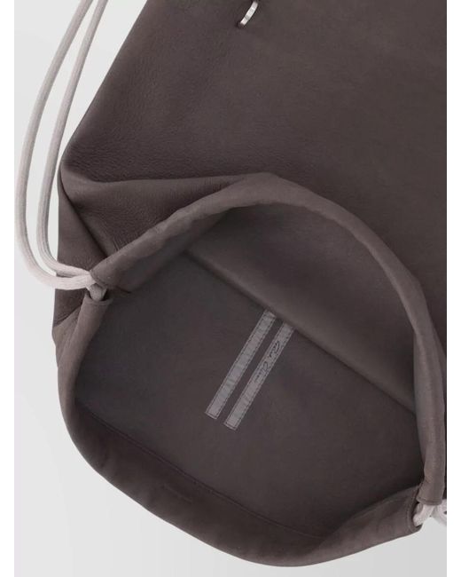 Rick Owens Gray Backpacks Adjustable Straps Soft Rectangular Shape