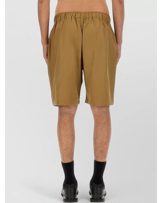 South2 West8 Natural Cotton Bermuda Shorts Elastic Waist Knee Length for men