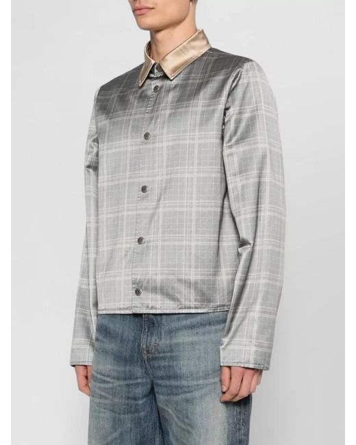 DIESEL Gray Silk Blazer for men