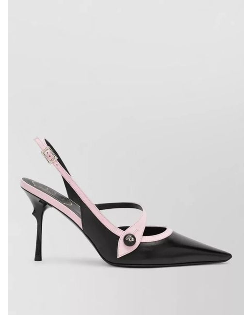 Roger Vivier Multicolor Pointed Toe Slingback Pumps Stiletto Straps