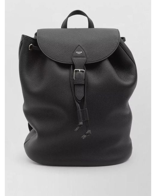Céline Black Leather Backpack for men