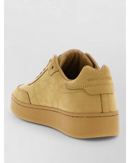 Saint Laurent Metallic Leather Low-Top Sneakers for men
