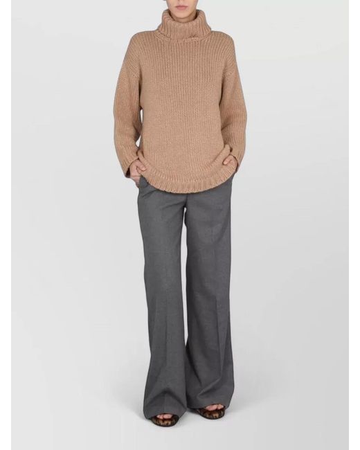 RED Valentino Multicolor Wool Lurex Turtleneck Sweater Open Back