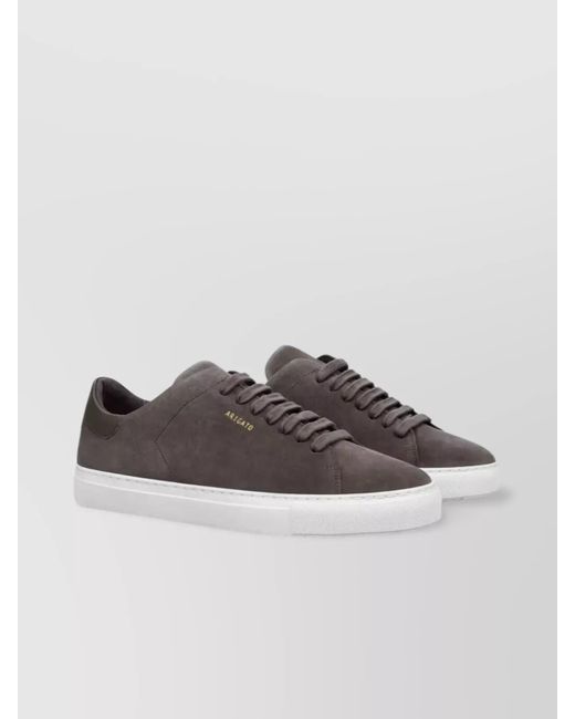 Axel Arigato Brown Suede Low-Top Sneakers Round Toe Rubber Sole for men