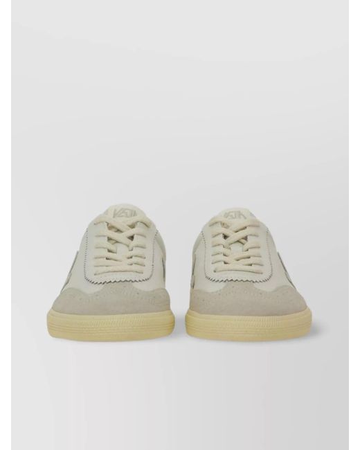 Veja Gray Leather Low-Top Sneakers