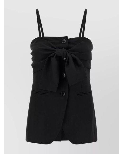 Max Mara Black Virgin Wool Top