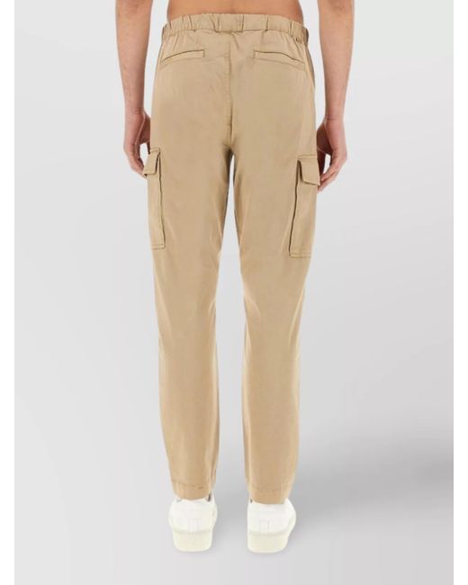 Woolrich Natural Tapered Cargo Trousers for men