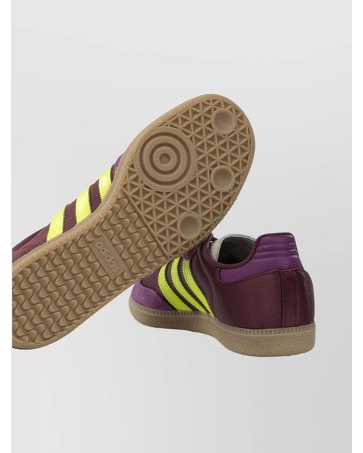 Adidas Originals Purple Leather Low-Top Sneakers for men