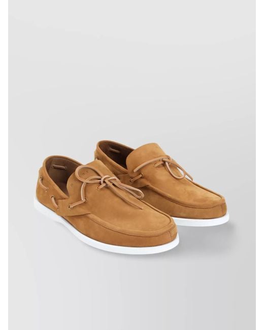 Marni Natural Calf Leather Lace-Up Loafers for men