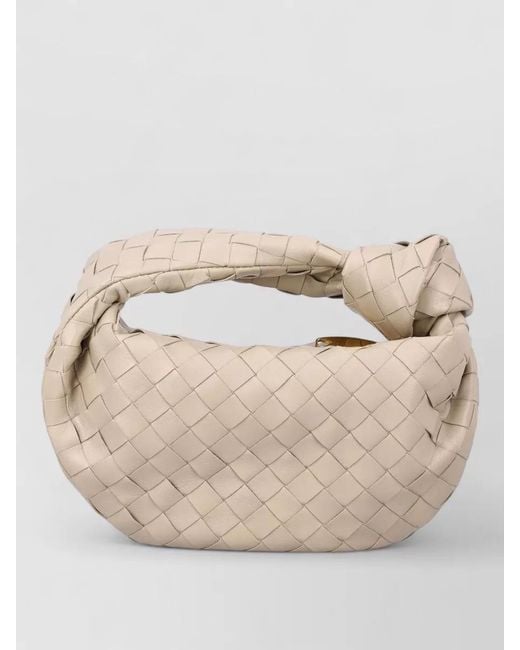 Bottega Veneta Natural Jodie Mini Leather Mini Bag