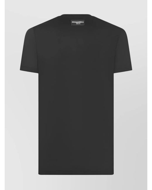 DSquared² Black Short Sleeve Crew Neck T-Shirt Design for men