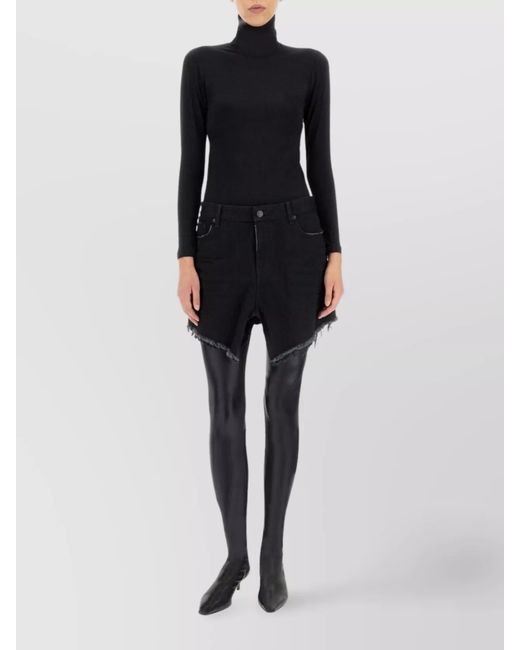 Balenciaga Black Denim Mini Skirt