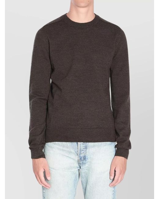 Maison Margiela Black Wool Sweater Signature Patches for men
