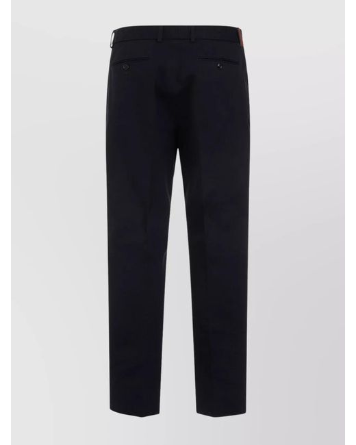 Gucci Blue Cotton Straight-Leg Chino Trousers for men