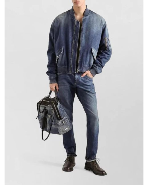 Dolce & Gabbana Blue Denim Regular-Fit Straight-Leg Jeans for men