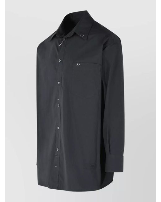 MM6 by Maison Margiela Black Cotton Shirt for men