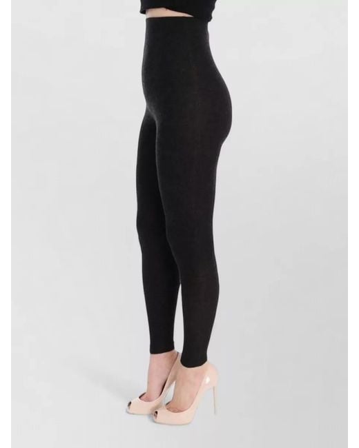Dolce & Gabbana Black Cashmere High-Rise Leggings