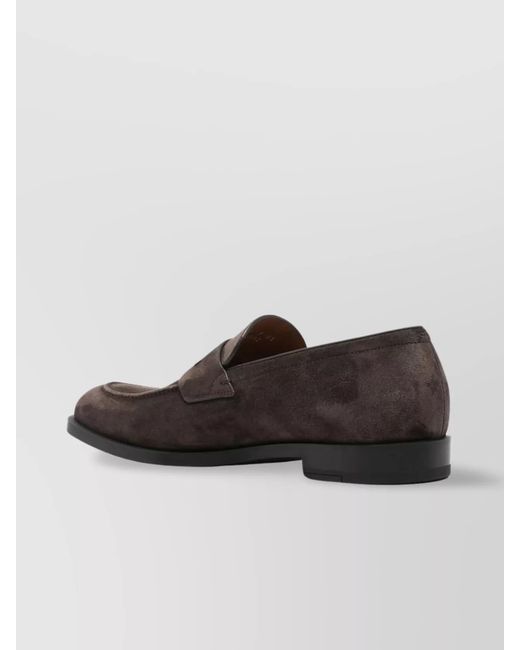 Zegna Multicolor Suede Leather Loafers for men
