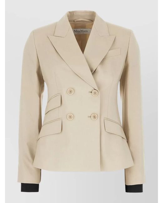Max Mara Natural Double Breasted Jacket And Waistcoat Tailoring