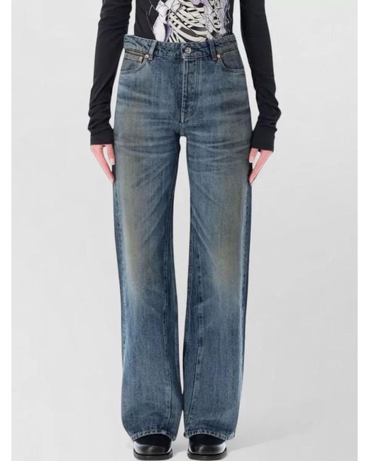 Our Legacy Blue Denim High-Rise Wide-Leg Jeans