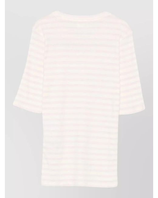 Closed Natural Slim Fit Striped Jersey Crew Neck Top