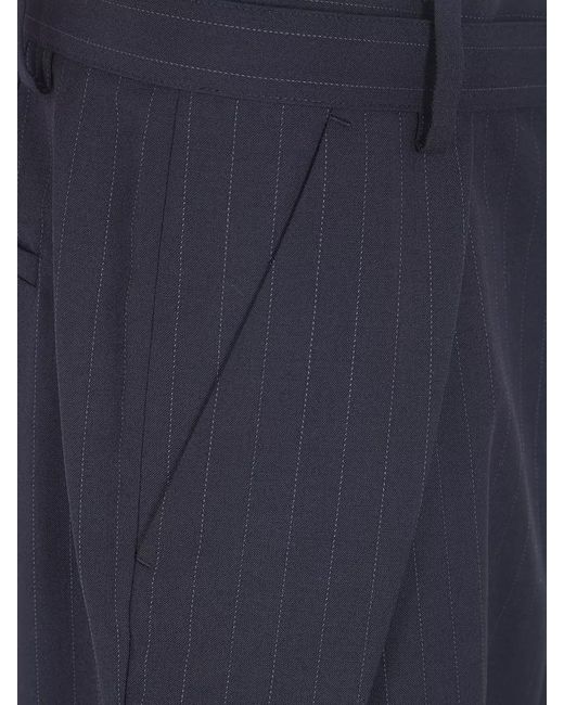 Sacai Blue Striped Tailored Trousers for men