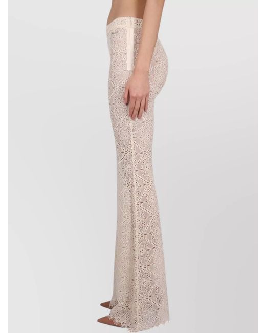 DSquared² Pink Embroidered Flared Trousers