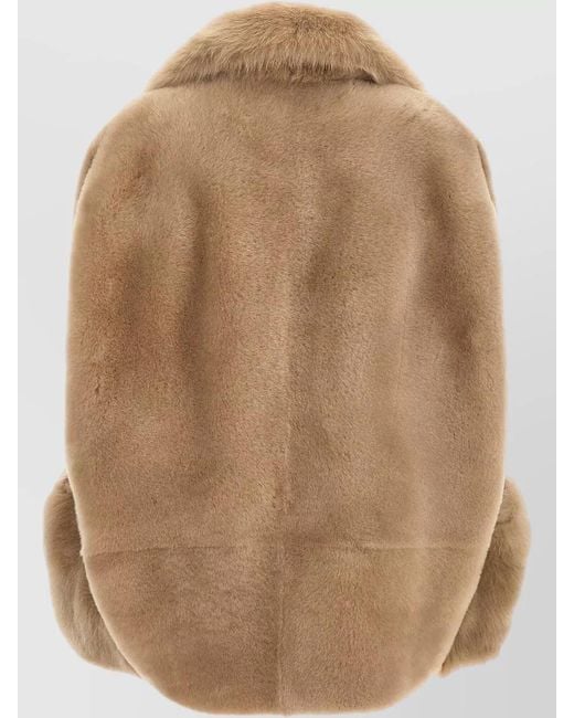 Blancha Brown Toscana Shearling Vest Faux Fur Style