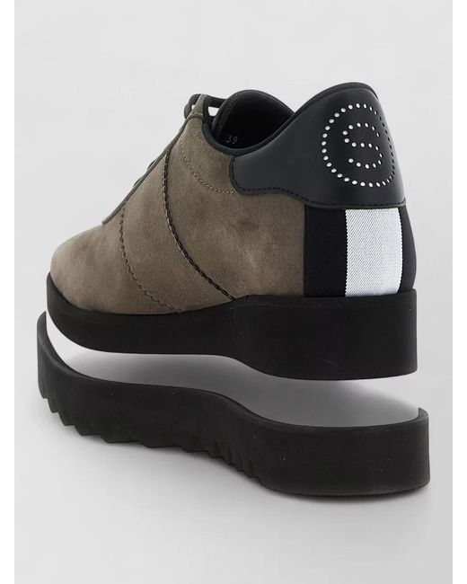 Stella McCartney Gray Platform Lace-Up Shoes