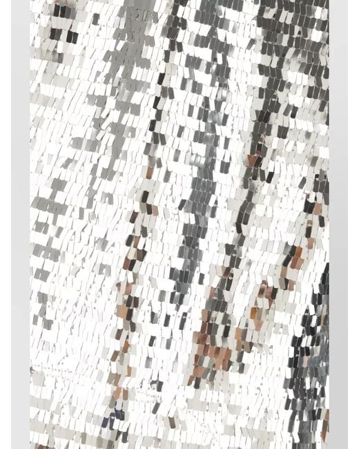 Niccolò Pasqualetti White Cotton T Shirt Sequin Detail Back Keyhole