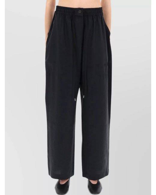 Studio Nicholson Blue Relaxed-Fit Wide-Leg Trousers