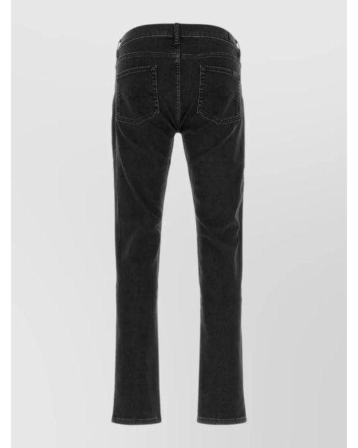 7 For All Mankind Gray Stretch Denim Slimmy Tapered Leg Jeans for men