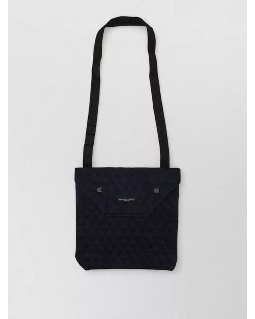 Engineered Garments White Shoulder Bag Quilted Design Adjustable Strap for men
