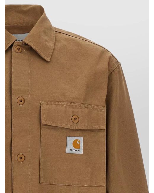 Carhartt Brown Cotton Overshirt Jacket for men