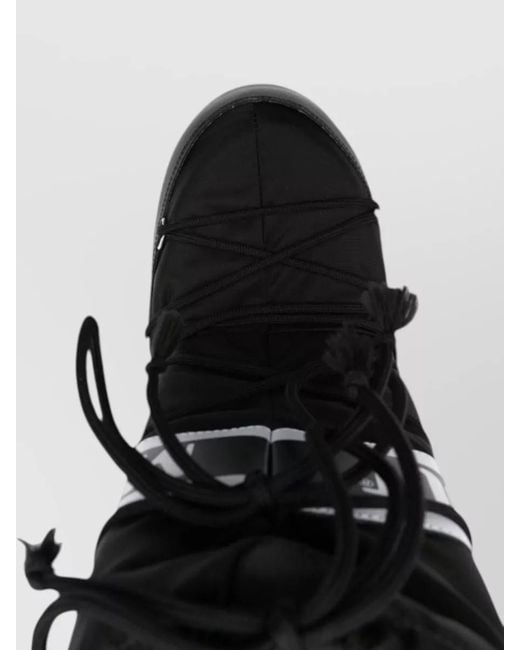 Moon Boot Black Nylon Logo Print Snow Boots for men