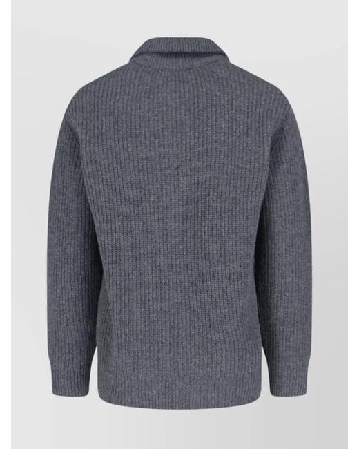 Closed Blue Wool Crewneck Sweatshirt for men