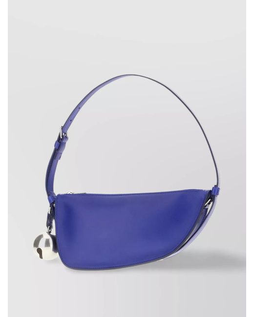 Burberry Blue Shield Mini Leather Shoulder Bag