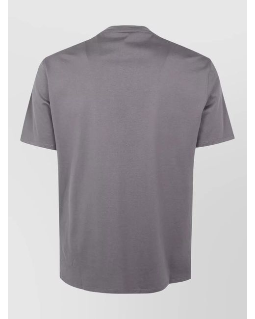 Emporio Armani Gray Short Sleeve Crew Neck Cotton T Shirt for men